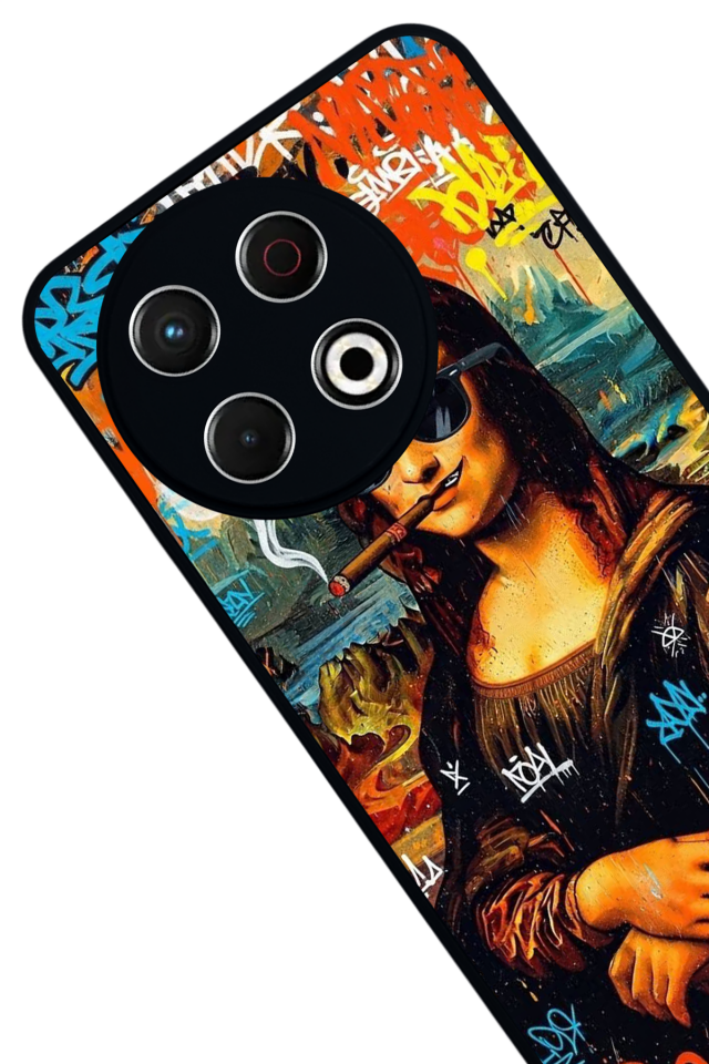 Tecno Spark 30 Pro Uyumlu Monalisa Tasarımlı Glossy Premium Kılıf