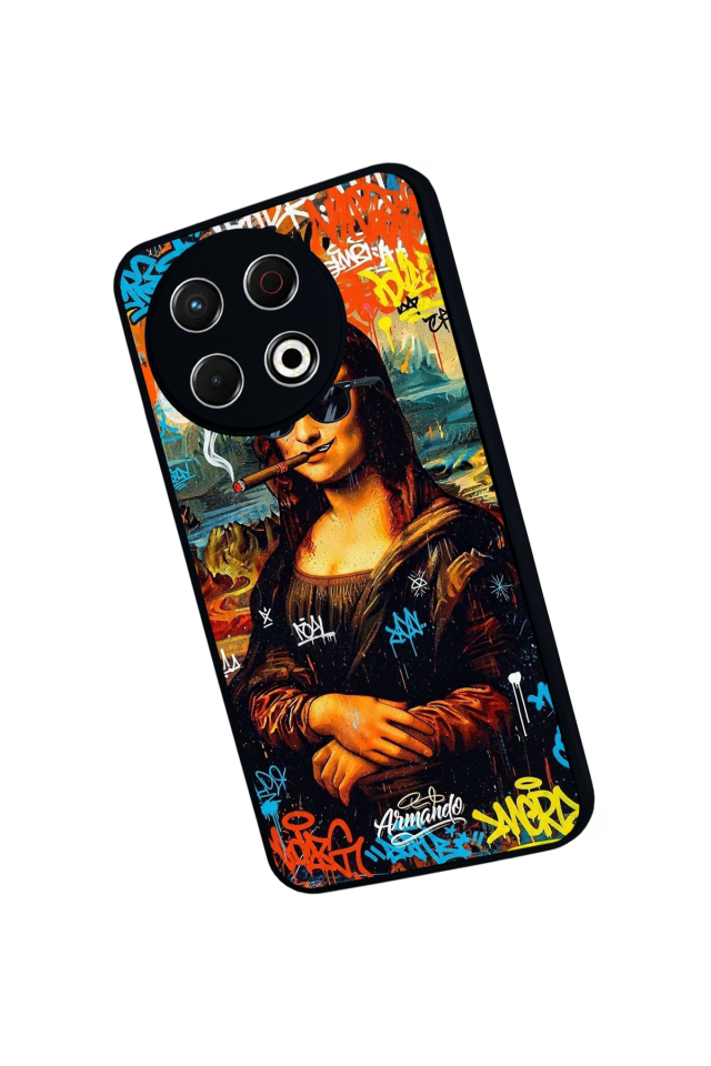 Tecno Spark 30 Pro Uyumlu Monalisa Tasarımlı Glossy Premium Kılıf