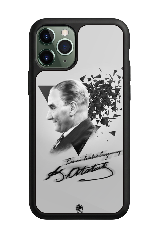iPhone 11 Pro Uyumlu Mustafa Kemal Ataturk Tasarımlı Glossy Premium Kılıf