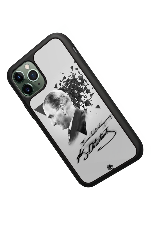 iPhone 11 Pro Uyumlu Mustafa Kemal Ataturk Tasarımlı Glossy Premium Kılıf