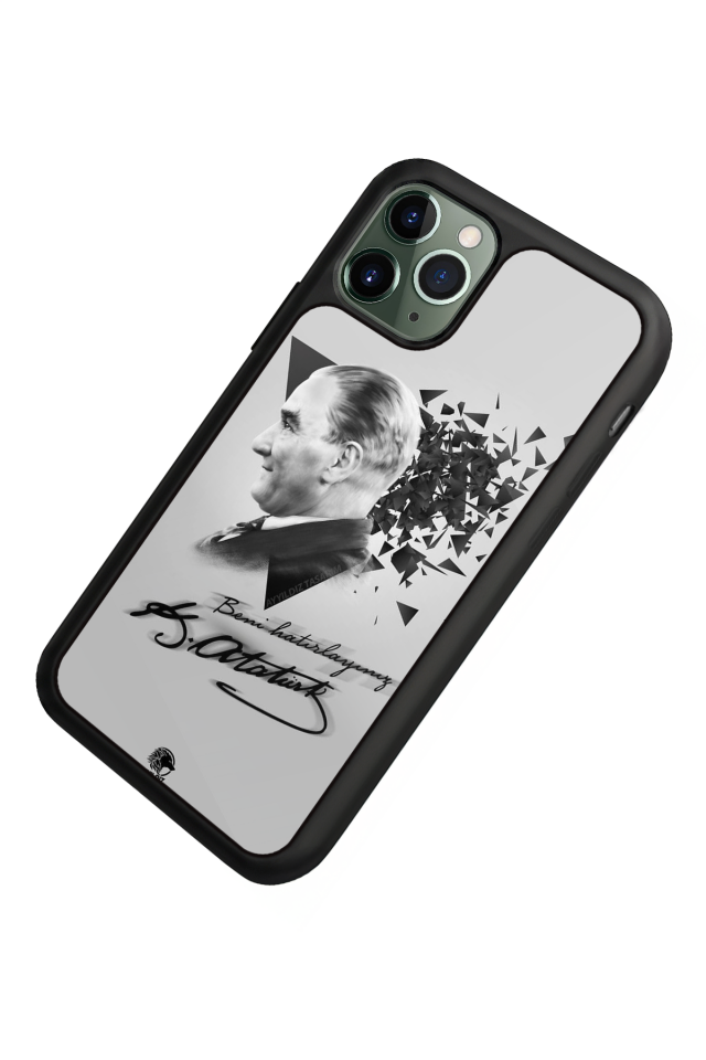 iPhone 11 Pro Uyumlu Mustafa Kemal Ataturk Tasarımlı Glossy Premium Kılıf