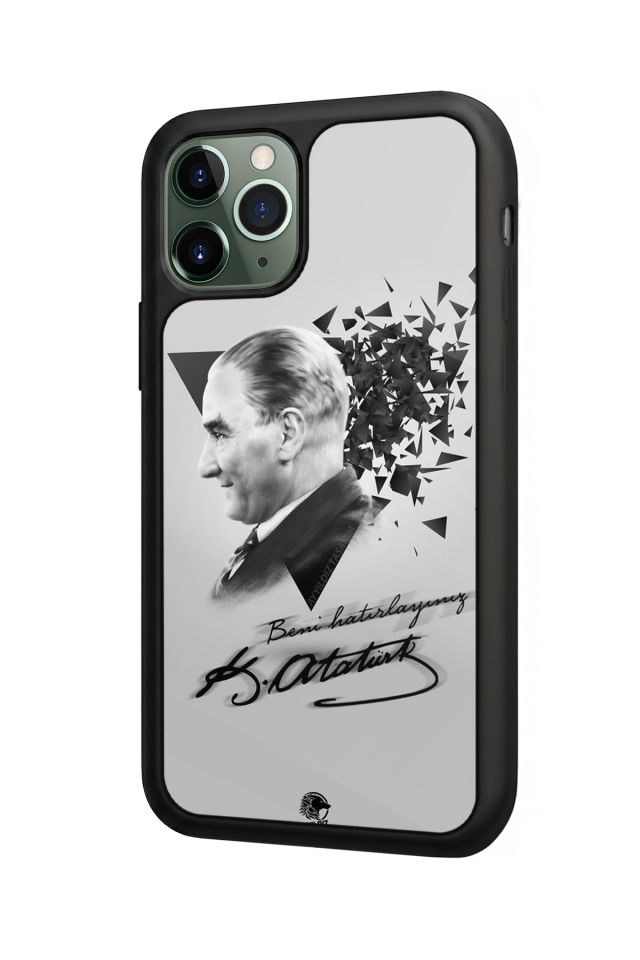 iPhone 11 Pro Uyumlu Mustafa Kemal Ataturk Tasarımlı Glossy Premium Kılıf