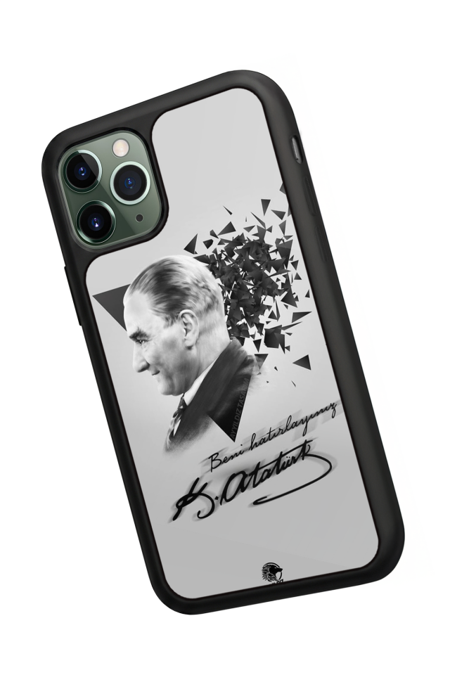 iPhone 11 Pro Uyumlu Mustafa Kemal Ataturk Tasarımlı Glossy Premium Kılıf