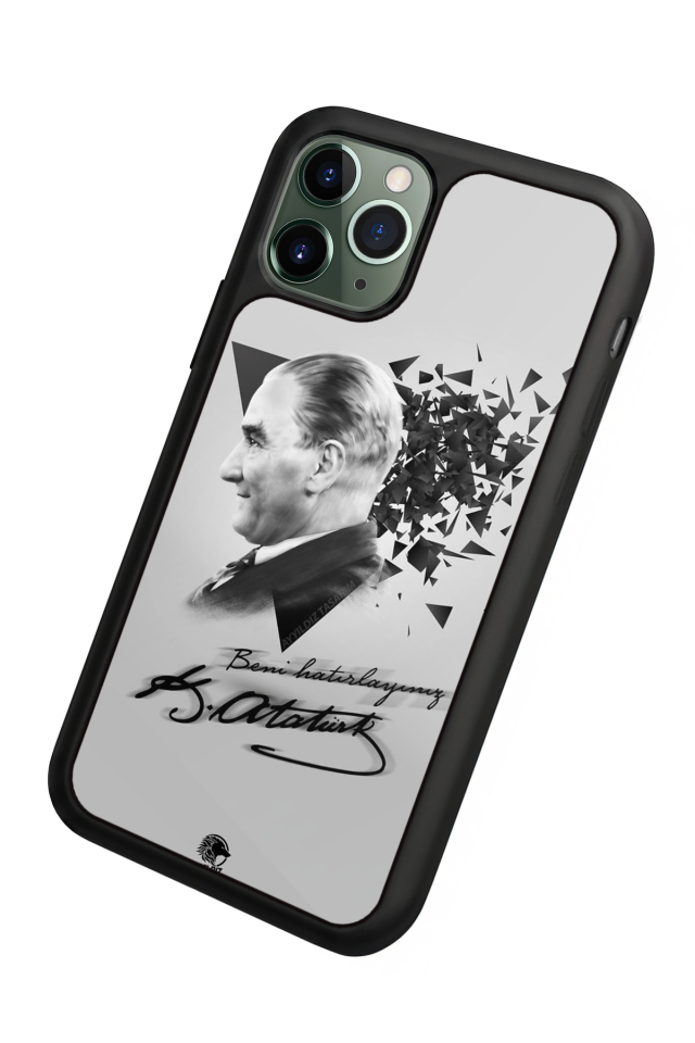 iPhone 11 Pro Uyumlu Mustafa Kemal Ataturk Tasarımlı Glossy Premium Kılıf