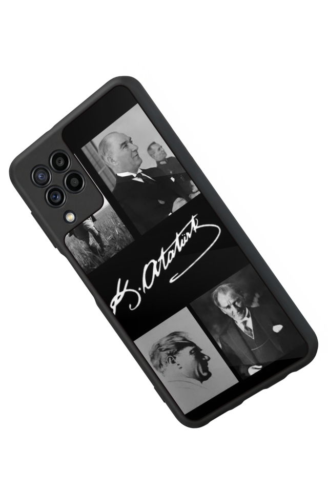 Samsung Galaxy M22 Uyumlu Mustafa Kemal Ataturk Tasarımlı Glossy Premium Kılıf
