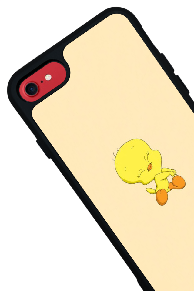 iPhone SE Uyumlu Tweety Tasarımlı Glossy Premium Kılıf