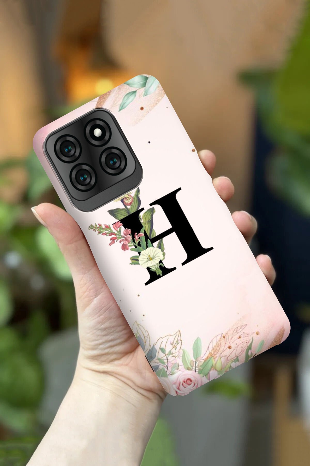 Reeder S71 Uyumlu Kamera Korumalı H Harfi Desenli HD Baskılı Silikon Kılıf