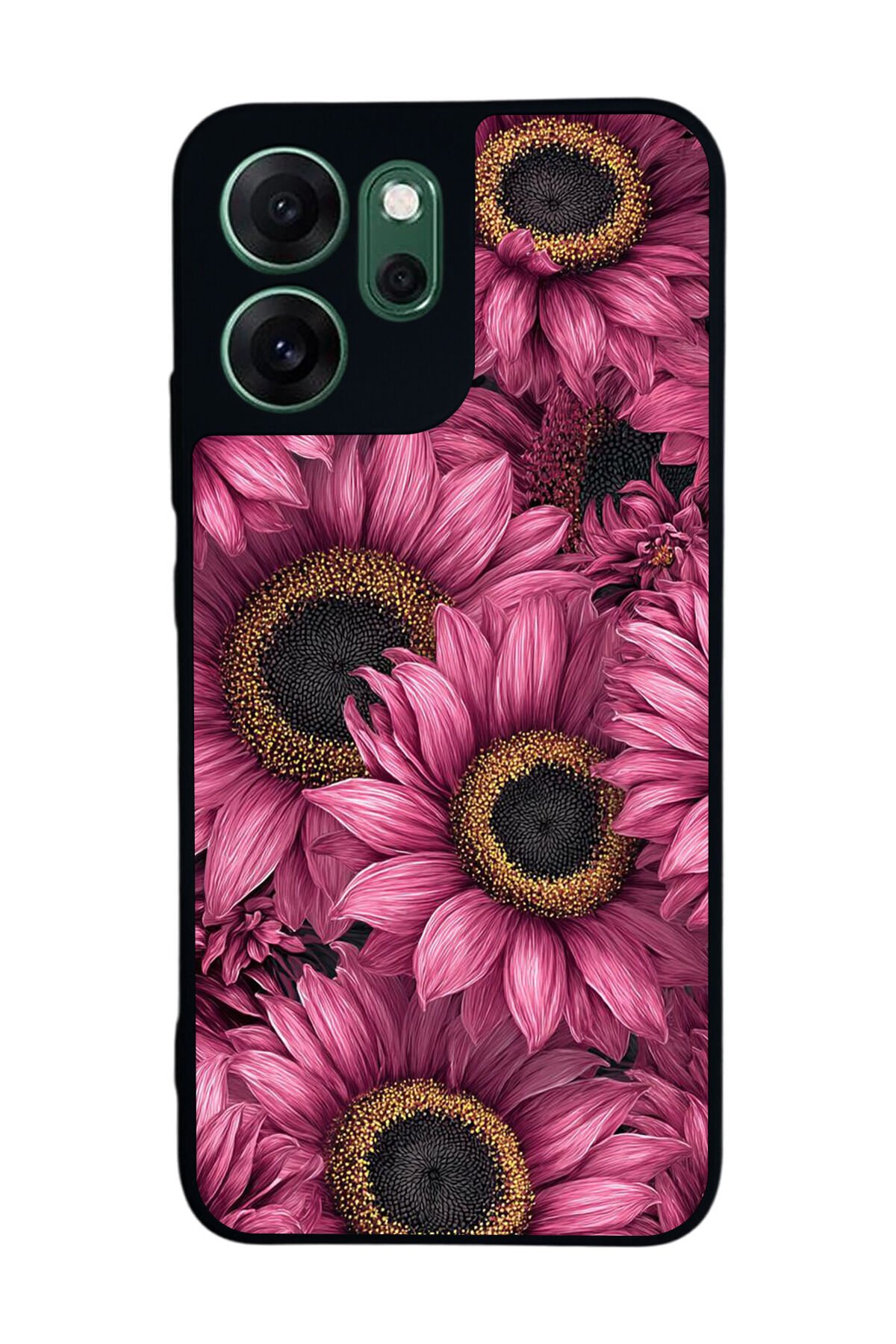 Oppo Reno 14F Uyumlu Cicek Tasarımlı Glossy Premium Kılıf