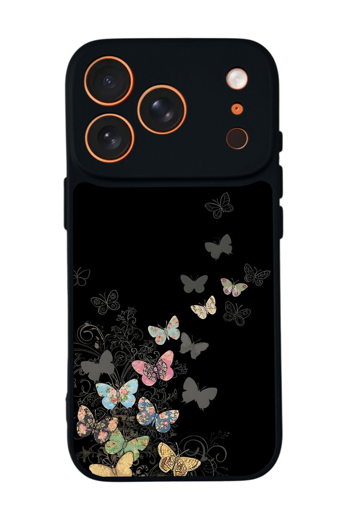 iPhone 17 Pro Uyumlu Kelebek Tasarımlı Glossy Premium Kılıf