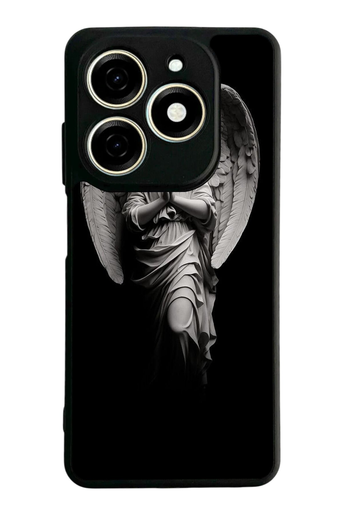 Infınıx Smart 8 Pro Uyumlu Melek Tasarımlı Glossy Premium Kılıf