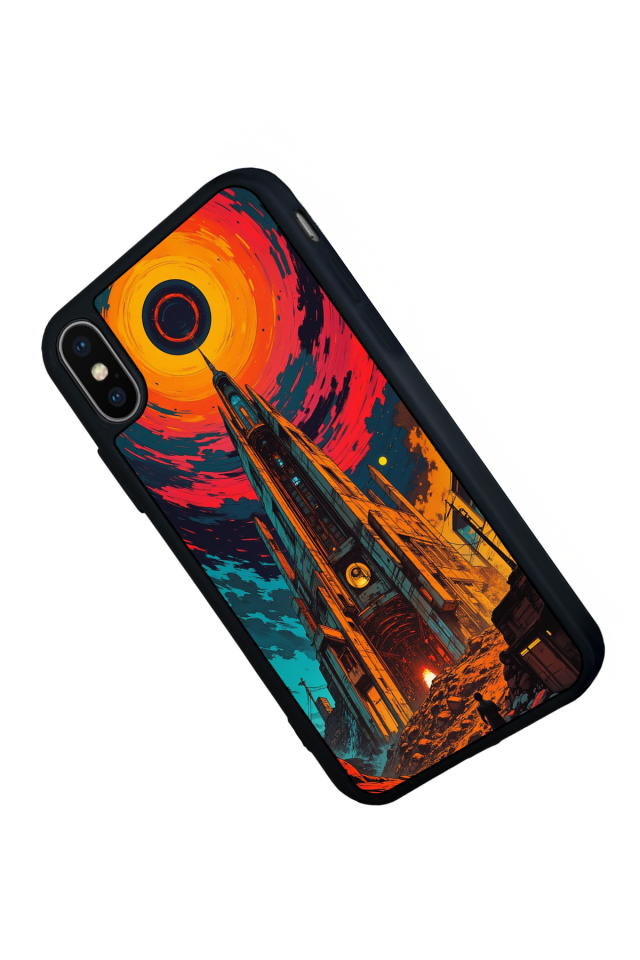 iPhone XS Max Uyumlu Abstract Tasarımlı Glossy Premium Kılıf