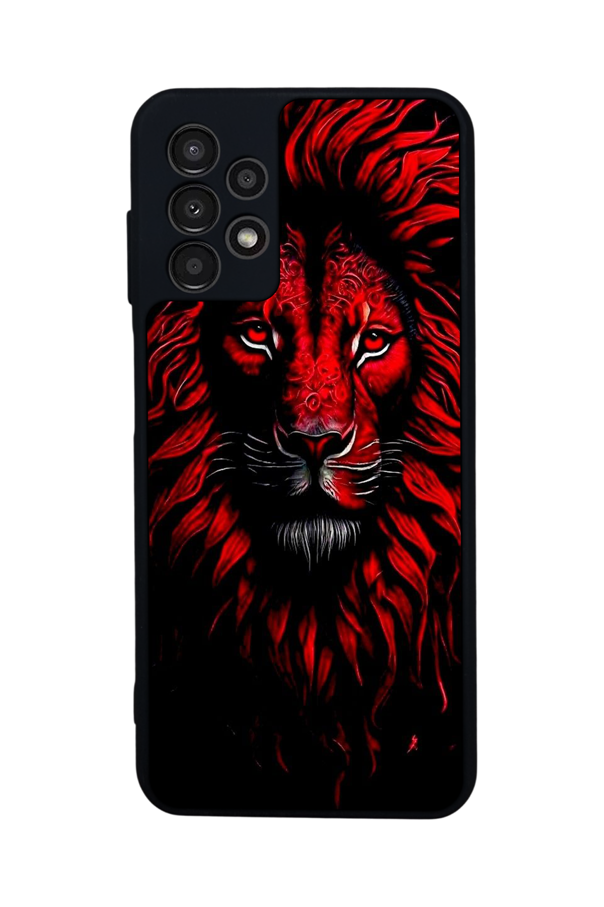 Samsung Galaxy A13 Uyumlu Aslan Tasarımlı Glossy Premium Kılıf