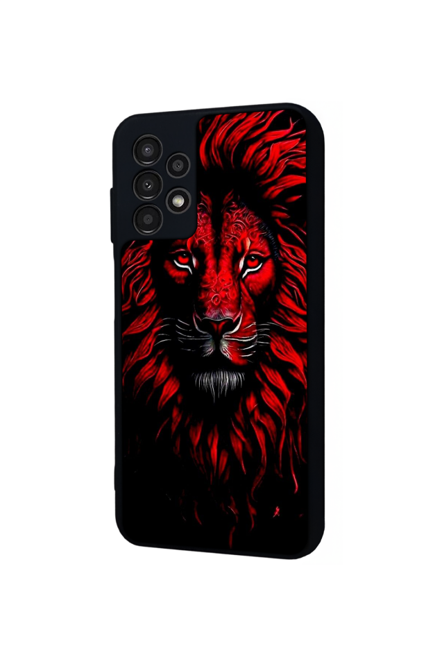 Samsung Galaxy A13 Uyumlu Aslan Tasarımlı Glossy Premium Kılıf