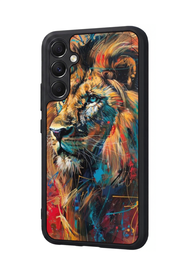 Samsung Galaxy M34 Uyumlu Aslan Tasarımlı Glossy Premium Kılıf