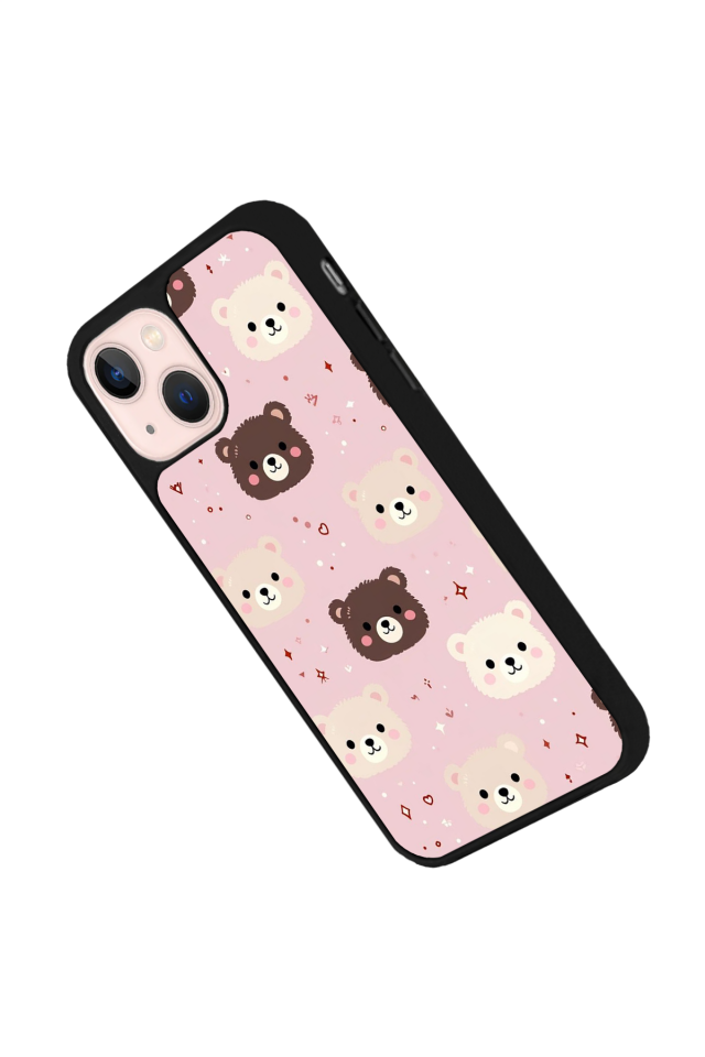iPhone 13/14 Uyumlu Ayı Tasarımlı Glossy Premium Kılıf