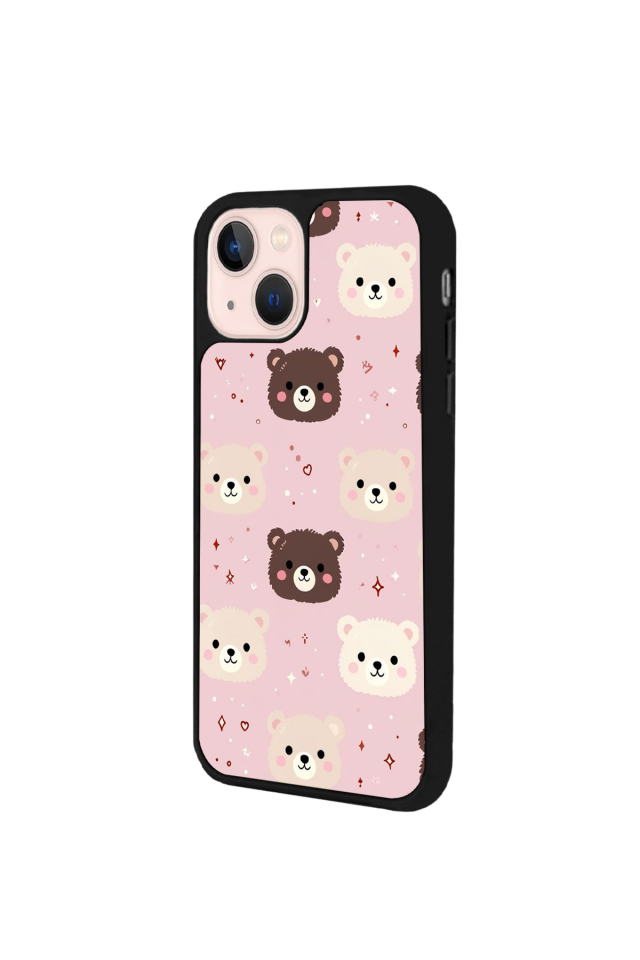 iPhone 13/14 Uyumlu Ayı Tasarımlı Glossy Premium Kılıf