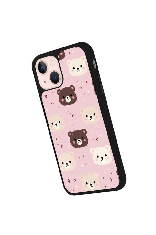 iPhone 13/14 Uyumlu Ayı Tasarımlı Glossy Premium Kılıf