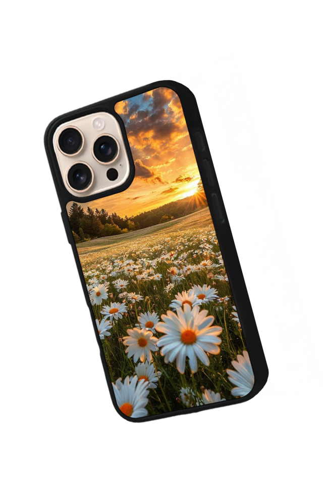 iPhone 16 Pro Uyumlu Cicek Tasarımlı Glossy Premium Kılıf