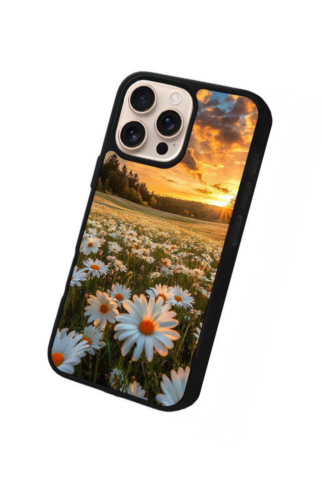 iPhone 16 Pro Uyumlu Cicek Tasarımlı Glossy Premium Kılıf
