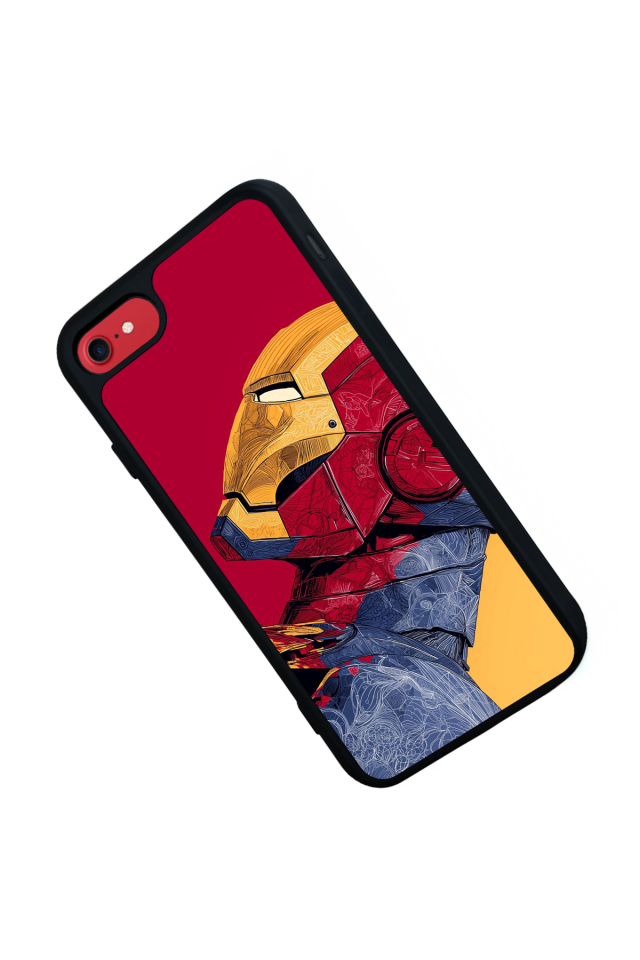 iPhone 7 Uyumlu  Iron Man ( Demir Adam ) Tasarımlı Glossy Premium Kılıf