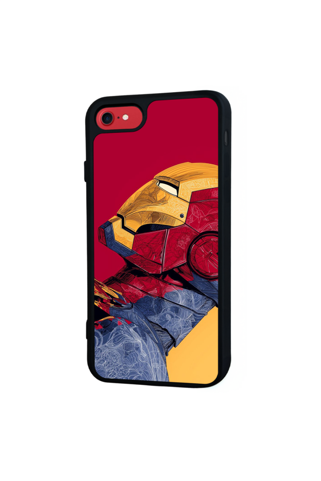 iPhone 7 Uyumlu  Iron Man ( Demir Adam ) Tasarımlı Glossy Premium Kılıf