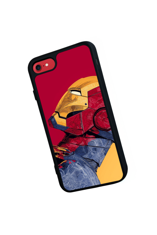 iPhone 7 Uyumlu  Iron Man ( Demir Adam ) Tasarımlı Glossy Premium Kılıf