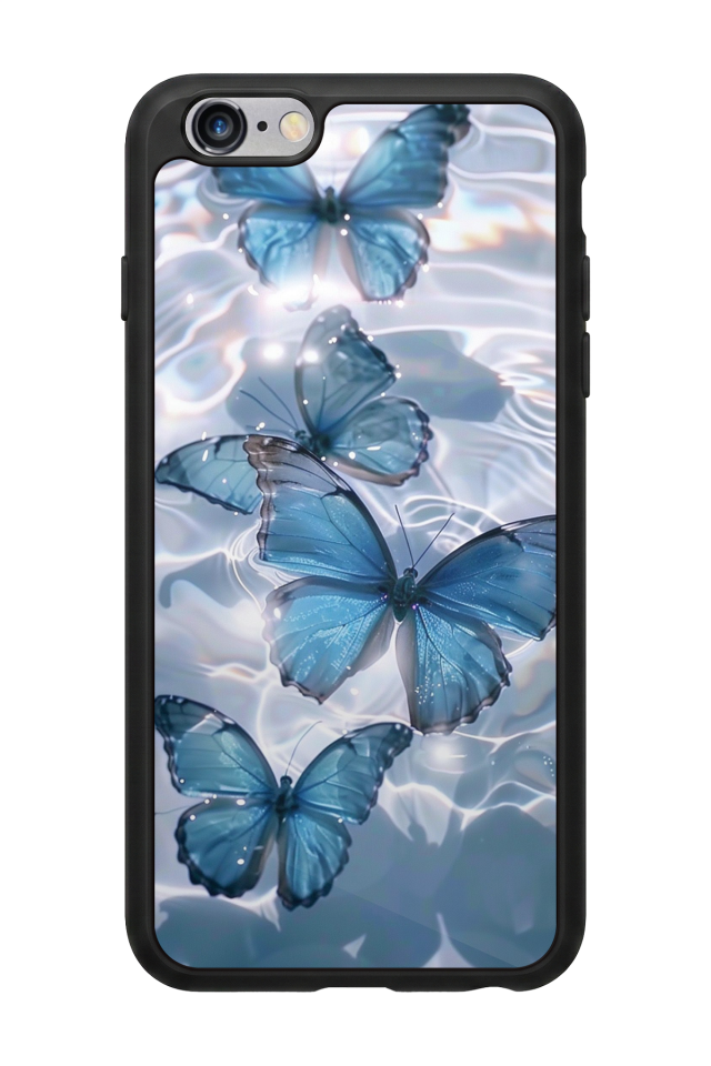 iPhone 6 Plus Uyumlu Kelebek Tasarımlı Glossy Premium Kılıf
