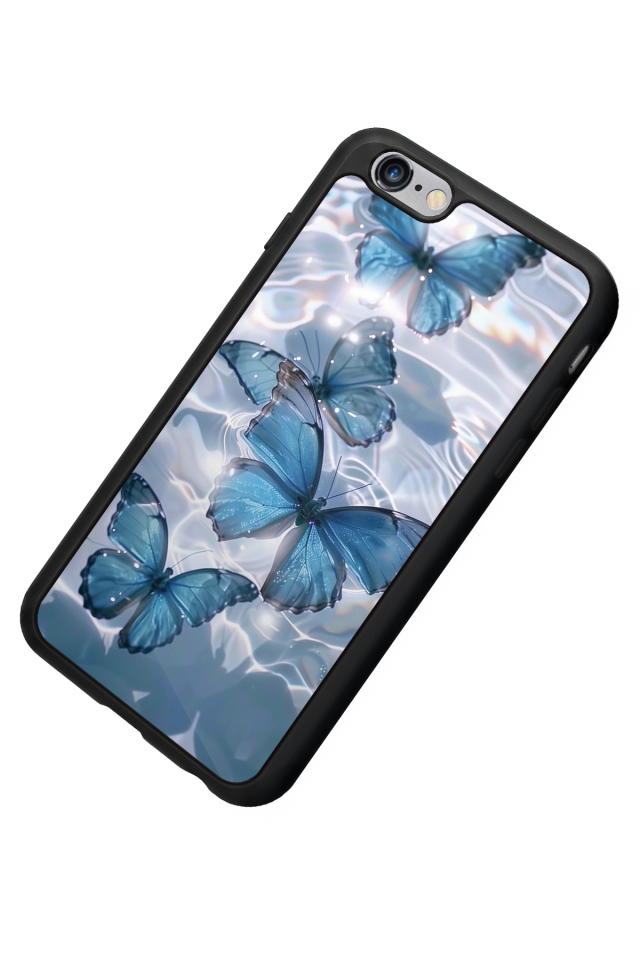 iPhone 6 Plus Uyumlu Kelebek Tasarımlı Glossy Premium Kılıf