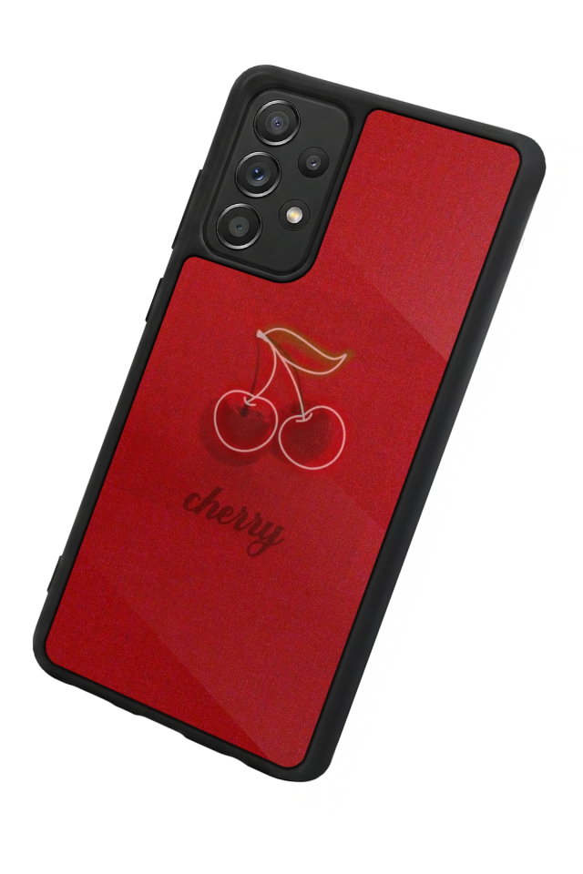 Samsung Galaxy A72 Uyumlu Kiraz Tasarımlı Glossy Premium Kılıf