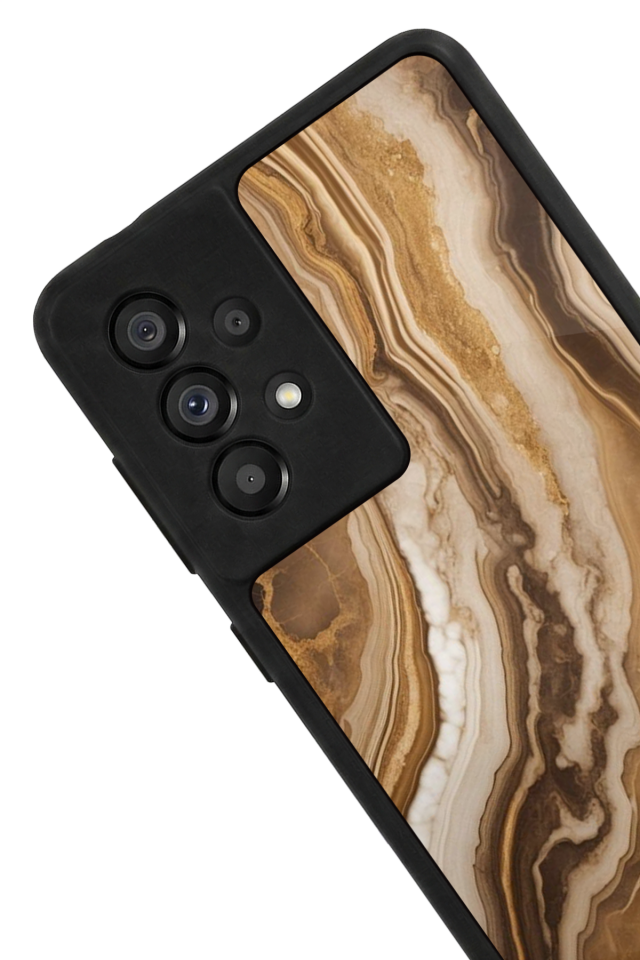 Samsung Galaxy A73 Uyumlu Mermer Marble Tasarımlı Glossy Premium Kılıf