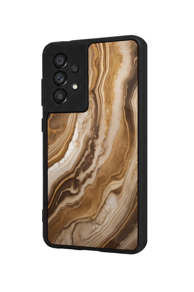 Samsung Galaxy A73 Uyumlu Mermer Marble Tasarımlı Glossy Premium Kılıf