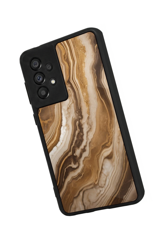 Samsung Galaxy A73 Uyumlu Mermer Marble Tasarımlı Glossy Premium Kılıf
