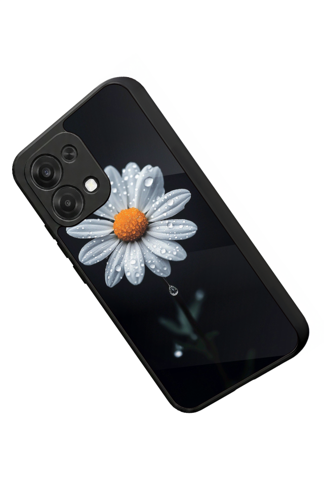 Oppo A6 Pro Uyumlu Papatya Tasarımlı Glossy Premium Kılıf