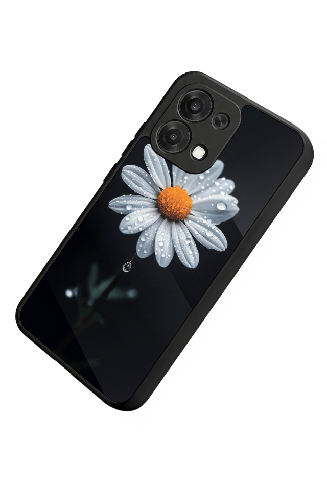 Oppo A6 Pro Uyumlu Papatya Tasarımlı Glossy Premium Kılıf