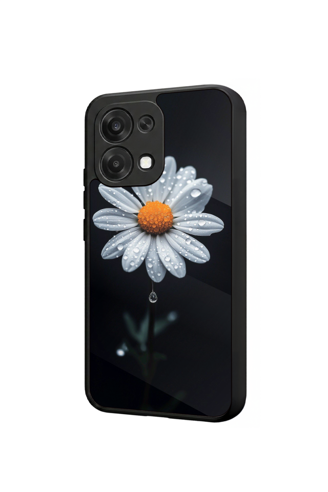 Oppo A6 Pro Uyumlu Papatya Tasarımlı Glossy Premium Kılıf
