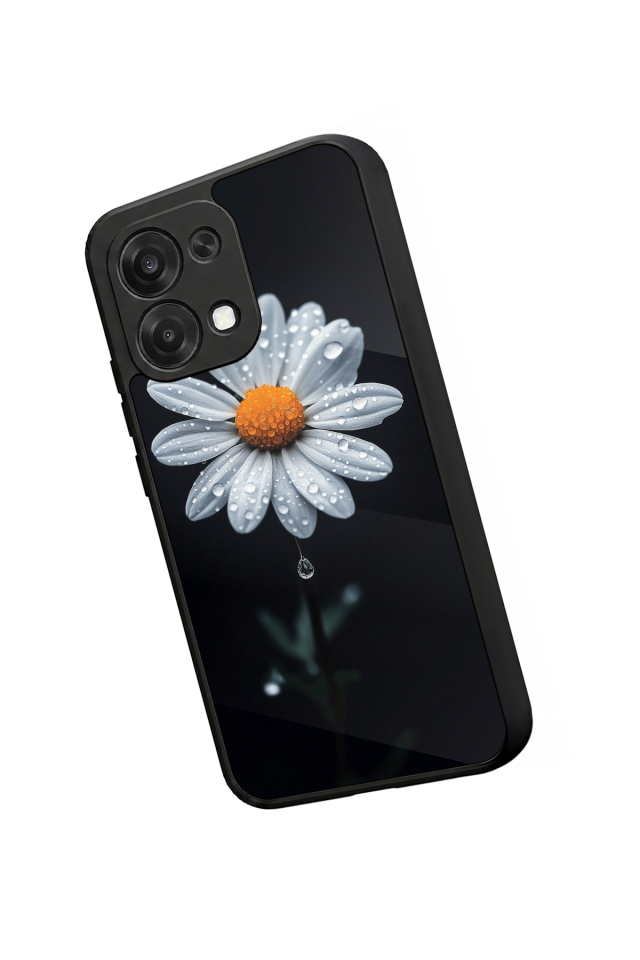 Oppo A6 Pro Uyumlu Papatya Tasarımlı Glossy Premium Kılıf