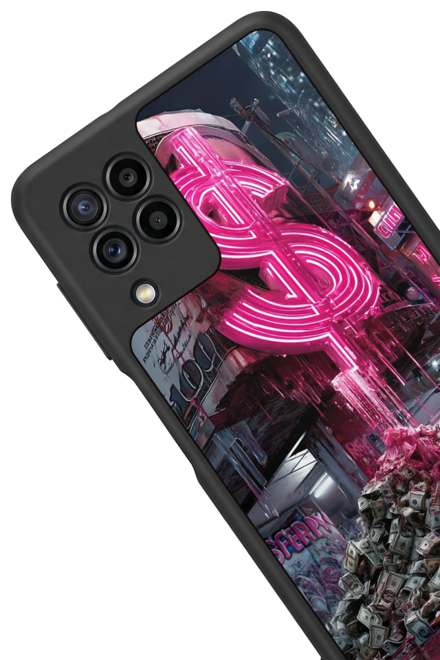 Samsung Galaxy M32 Uyumlu Para Tasarımlı Glossy Premium Kılıf