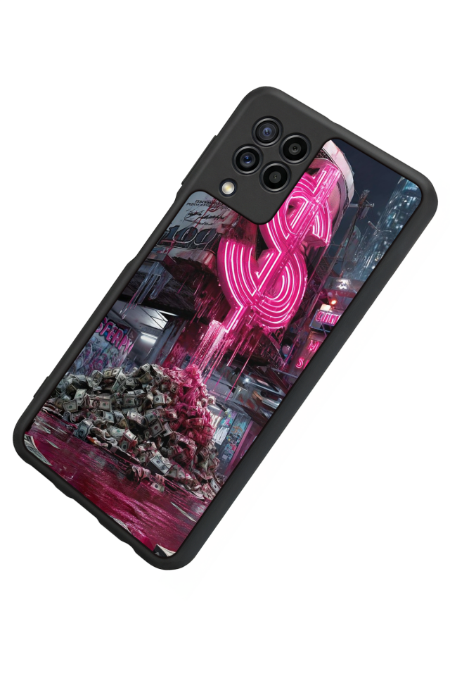 Samsung Galaxy M32 Uyumlu Para Tasarımlı Glossy Premium Kılıf