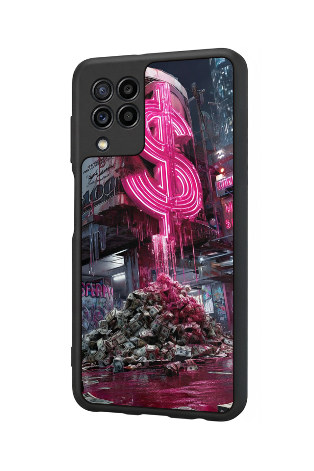 Samsung Galaxy M32 Uyumlu Para Tasarımlı Glossy Premium Kılıf