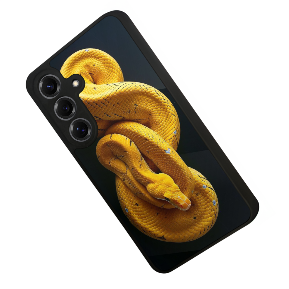 Samsung Galaxy S25 Uyumlu Yılan Tasarımlı Glossy Premium Kılıf