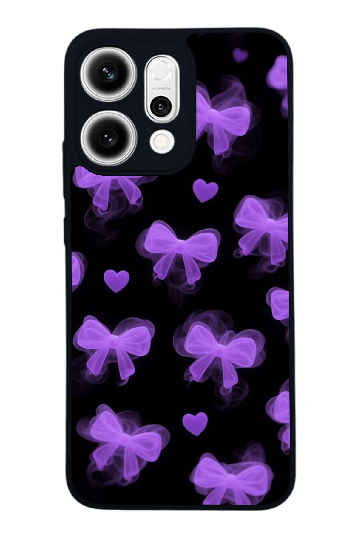 Oppo Reno 14 Uyumlu Kurdele Tasarımlı Glossy Premium Kılıf