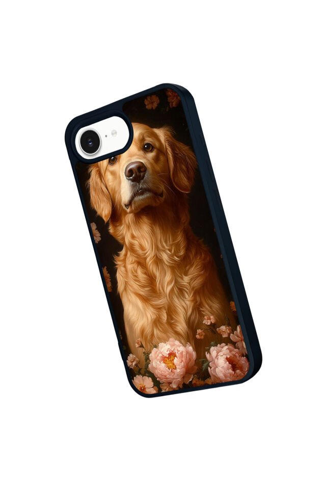 iPhone 16E Uyumlu Golden Kopek Tasarımlı Glossy Premium Kılıf