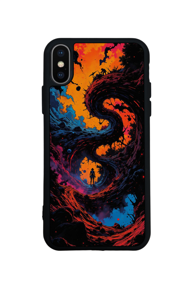 iPhone XS Max Uyumlu Abstract Tasarımlı Glossy Premium Kılıf