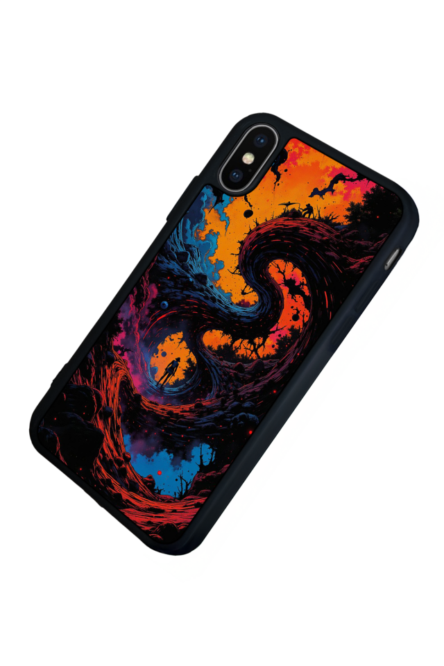 iPhone XS Max Uyumlu Abstract Tasarımlı Glossy Premium Kılıf
