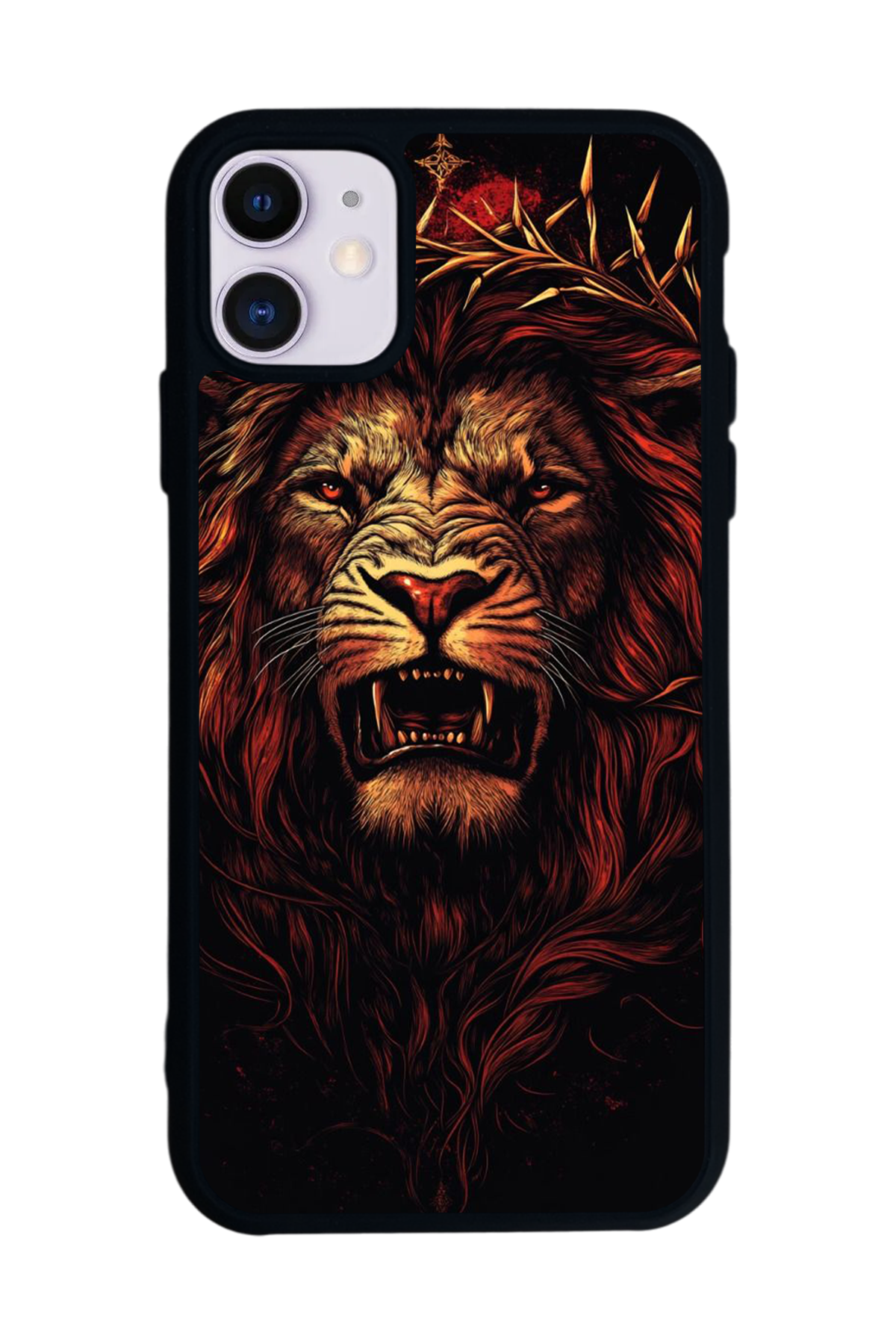 iPhone 11 Uyumlu Aslan Tasarımlı Glossy Premium Kılıf