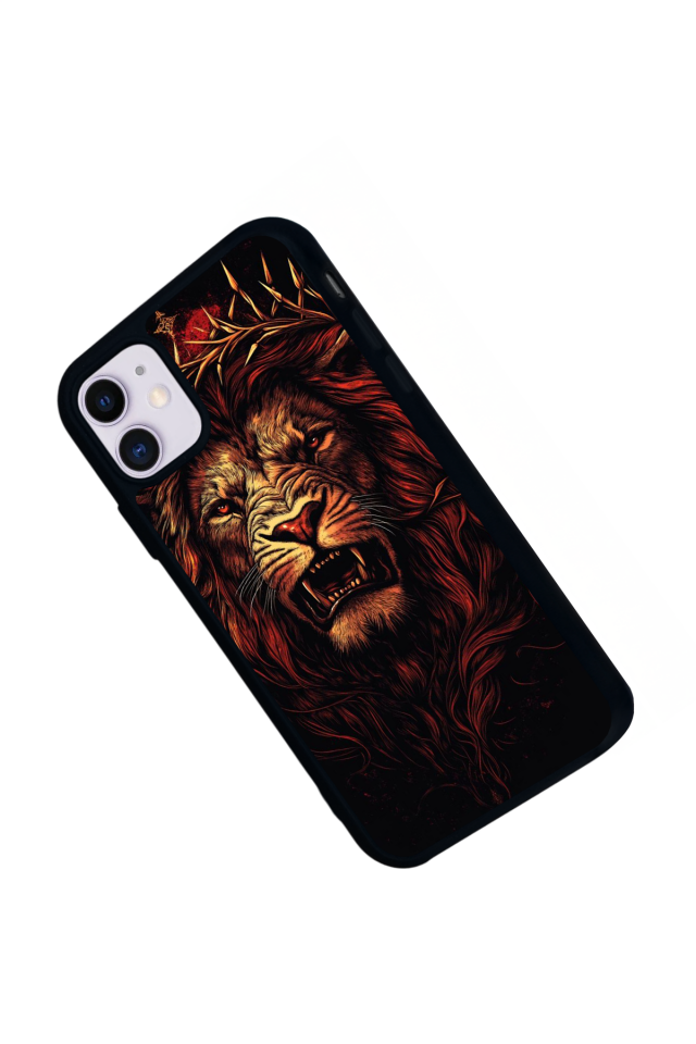 iPhone 11 Uyumlu Aslan Tasarımlı Glossy Premium Kılıf