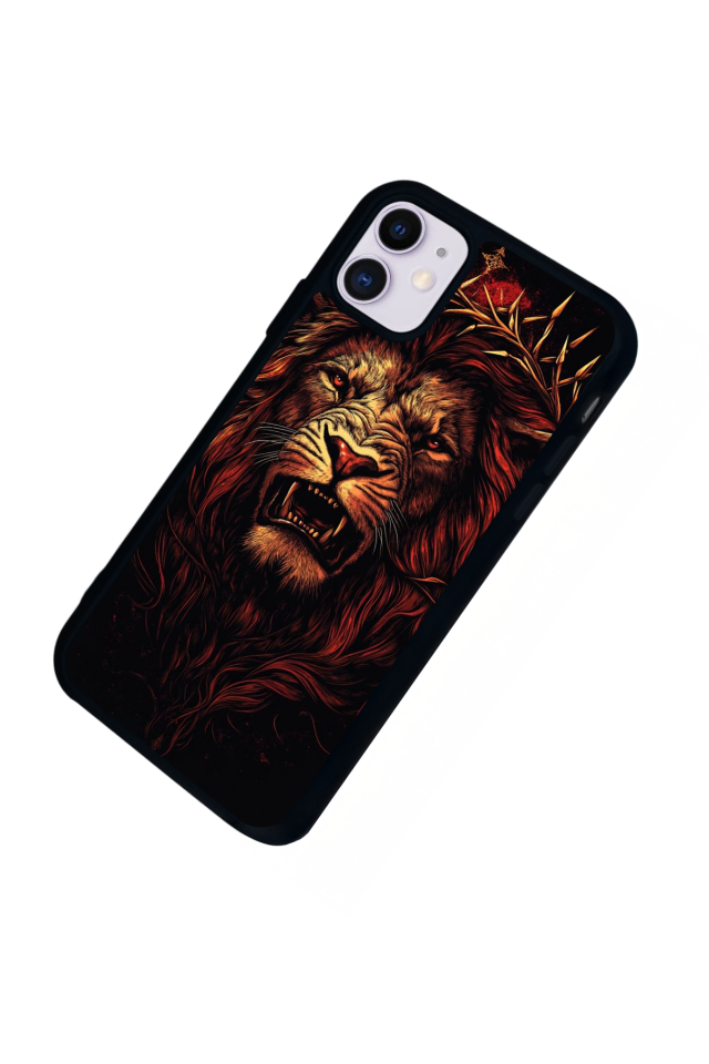 iPhone 11 Uyumlu Aslan Tasarımlı Glossy Premium Kılıf