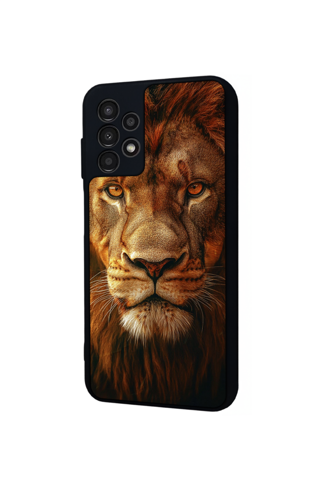 Samsung Galaxy A13 Uyumlu Aslan Tasarımlı Glossy Premium Kılıf