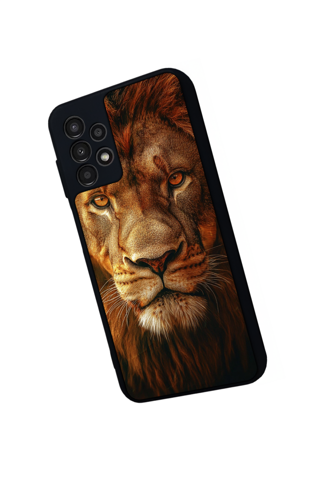 Samsung Galaxy A13 Uyumlu Aslan Tasarımlı Glossy Premium Kılıf