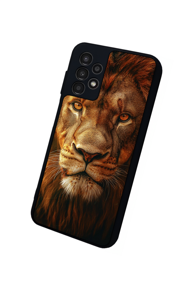 Samsung Galaxy A13 Uyumlu Aslan Tasarımlı Glossy Premium Kılıf